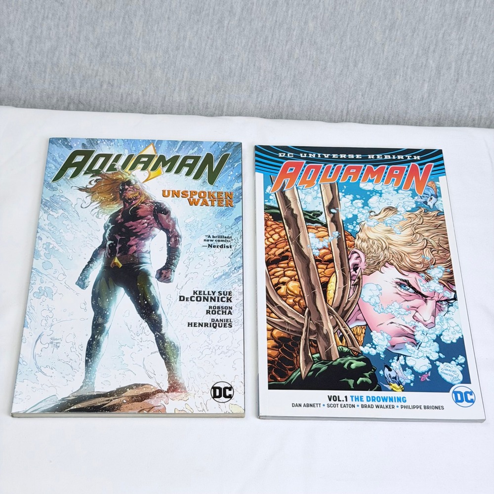 Aquaman Graphic Novel Lot Vol 1 The Drowning & Unspoken Water DC Comics TPB